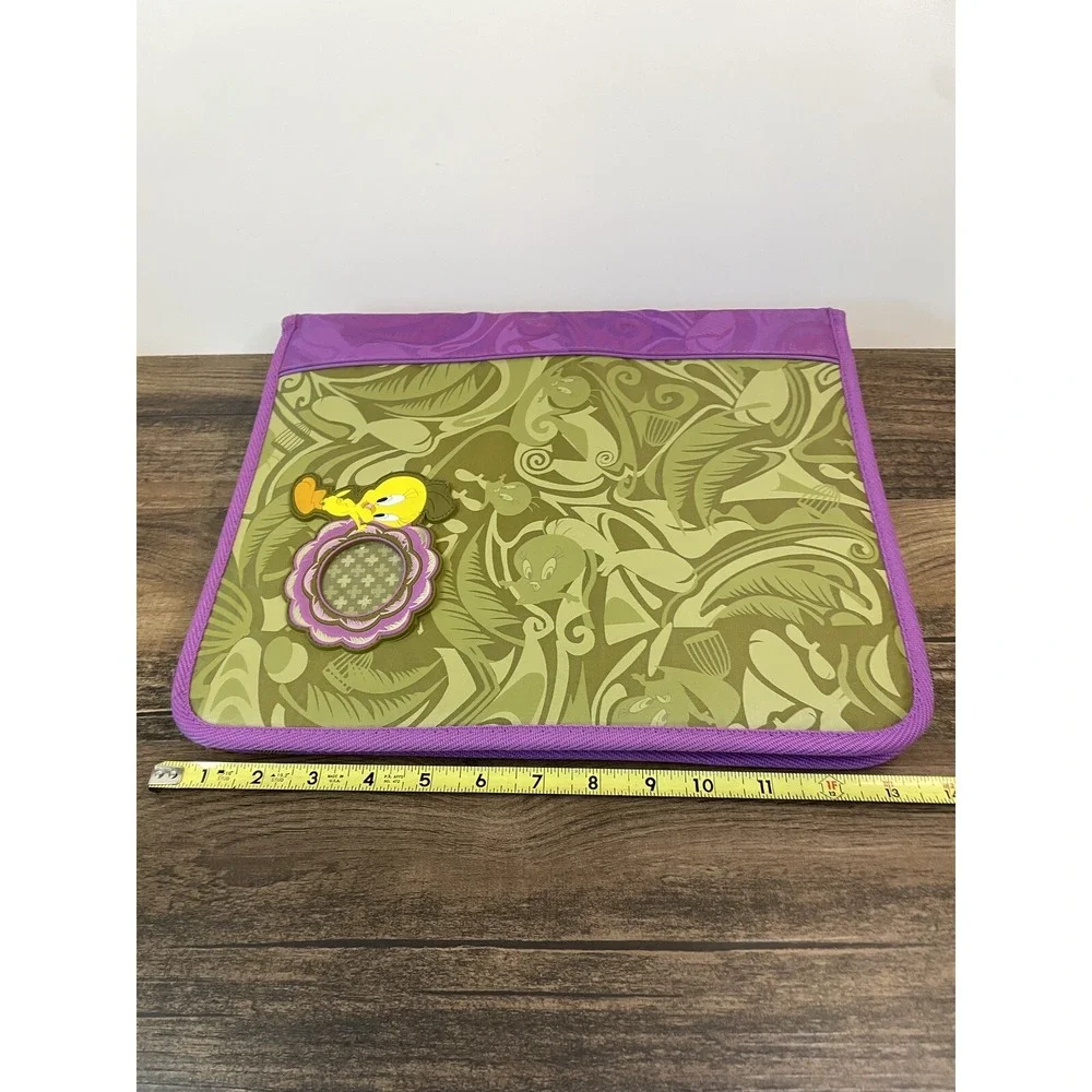 Looney Tunes Tweety Bird Trapper Keeper Style Zippered Binder Rubber Frame